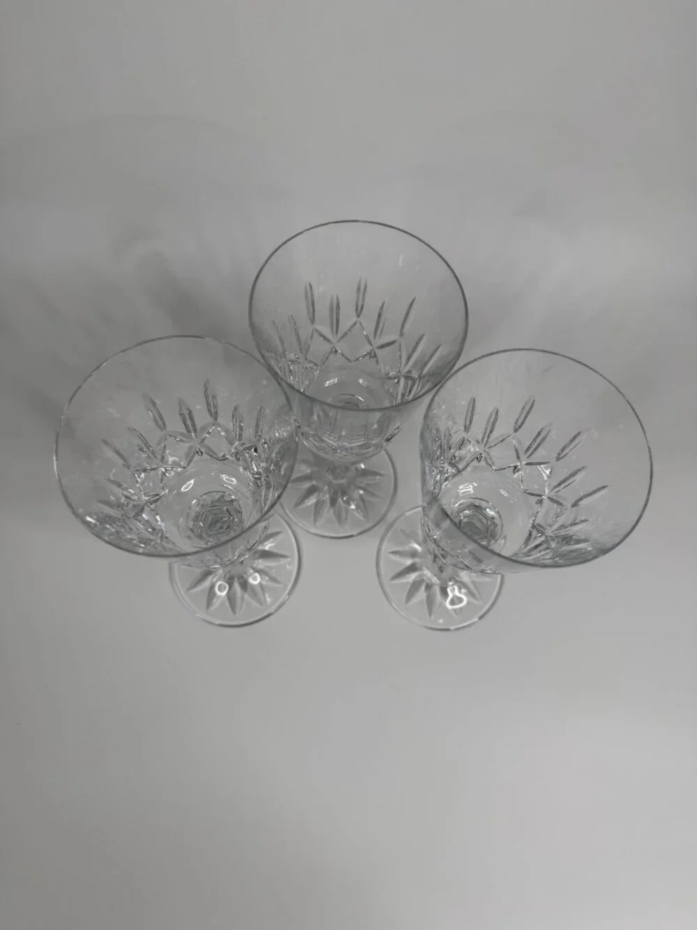 Galway Baldmore Irish Lead Crystal Water or Wine Goblets, approx. 7.75